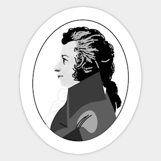 mozart portrait Sticker